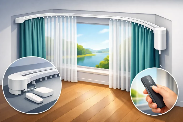 Bay Window Electric Curtain Track Guide