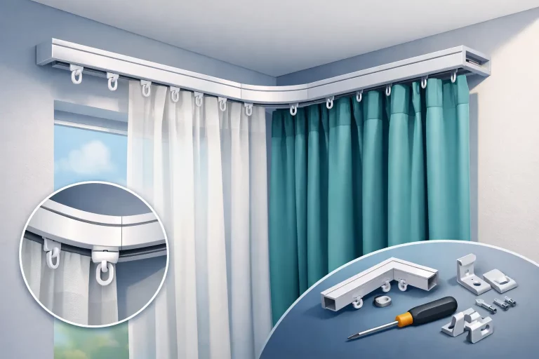 Corner Curtain Track System Guide