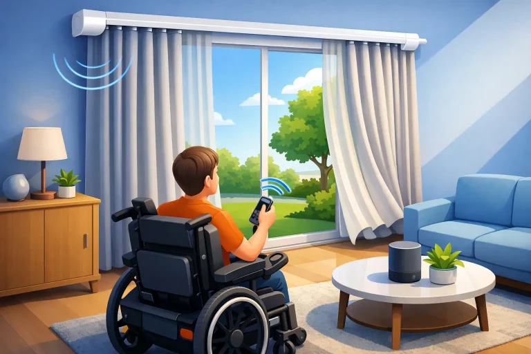 Electric Curtains for Disabled Users at Home