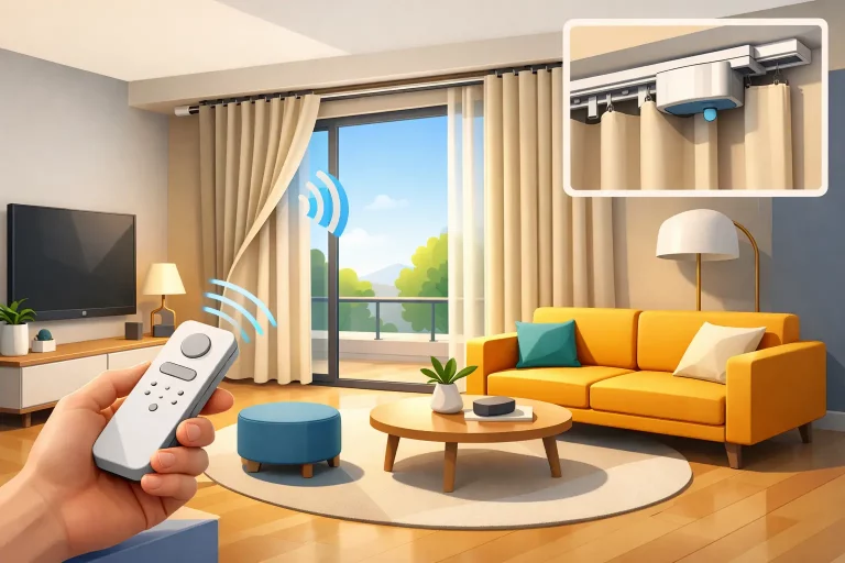 Remote Control Curtains for Living Room